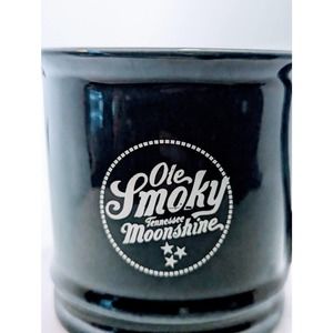 Vintage Ole Smokey Tennessee Moonshine Blue Ceramic Mug Coffee